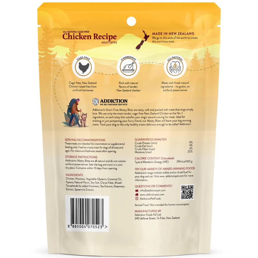 '50% OFF': Addiction Meaty Bites Chicken Grain Free Dog Treats 4oz