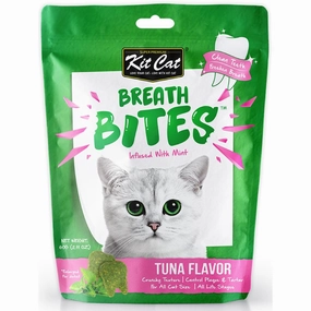 5 FOR $14: Kit Cat Breath Bites Mint & Tuna Flavour Dental Cat Treats 60g dog chew toys dog dental chews durable chew toys puppy chew toy bone chew