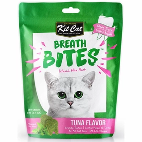 5 FOR $14: Kit Cat Breath Bites Mint & Tuna Flavour Dental Cat Treats 60g dry cat food cat treats grain free cat food kitten treats cat dental treats
