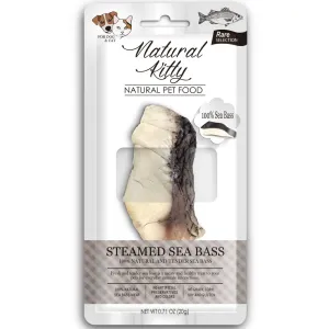 6 FOR $15 (Exp 13Sep24): Natural Kitty Original Steamed Sea Bass Grain-Free Treat For Cats & Dogs 20g dog supplies dog food toys accessories dog bed