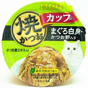 6 FOR $13: Ciao Grilled Skipjack Tuna In Gravy With White Meat & Dried Bonito Topping Cup Cat Food 70g cat food cans soft cat food high protein cat food natural cat food senior cat food