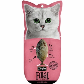 6 FOR $13: Kit Cat Fillet Fresh Grilled Mackerel Cat Treat 30g cat snacks catnip treats healthy cat food cat reward treats low calorie cat food