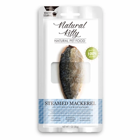 6 FOR $15 (Exp Jul 23): Natural Kitty Original Steamed Mackerel Cat Treat 30g cat snacks catnip treats healthy cat food cat reward treats low calorie cat food