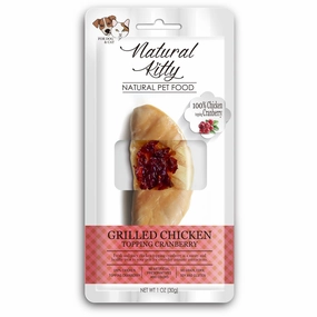6 FOR $15: Natural Kitty Original Grilled Chicken Topping Cranberry Cat & Dog Treat 30g dry cat food cat treats grain free cat food kitten treats cat dental treats