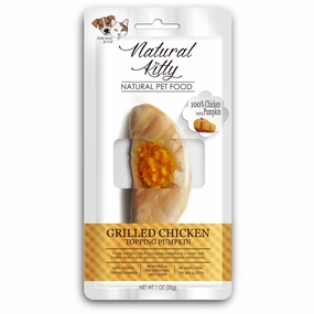 6 FOR $15: Natural Kitty Original Grilled Chicken Topping Pumpkin Cat & Dog Treat 30g dog chew toys dog dental chews durable chew toys puppy chew toy bone chew