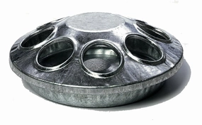8-Hole Galvanized Chick Feeder puppy accessories new puppy gear puppy bed puppy blanket puppy grooming kit