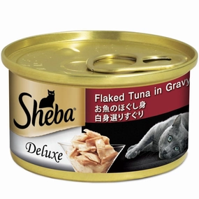 $10 OFF 24 cans: Sheba Flaked Tuna In Gravy Adult Canned Cat Food 85g x 24 cat snacks catnip treats healthy cat food cat reward treats low calorie cat food