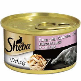 $10 OFF 24 cans: Sheba Tuna & Salmon In Gravy Adult Canned Cat Food 85g x 24 cat general supplies cat toys cat grooming cat food cat litter