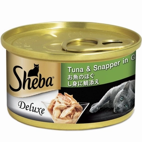 $10 OFF 24 cans: Sheba Tuna & Snapper In Gravy Adult Canned Cat Food 85g x 24 cat food cans soft cat food high protein cat food natural cat food senior cat food