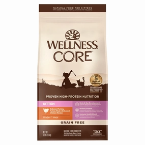 '20% OFF(Exp 9Dec25)  FREE CANNED FOOD': Wellness CORE Kitten Deboned Turkey, Turkey Meal & Deboned Chicken Grain-Free Dry Cat Food 5l cat general supplies cat toys cat grooming cat food cat litter