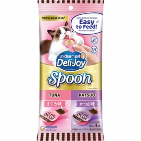 $2 OFF (Exp Oct 25): Unicharm Deli-Joy Spoon Tuna & Katsuo Creamy Cat Treats 40g cat general supplies cat toys cat grooming cat food cat litter