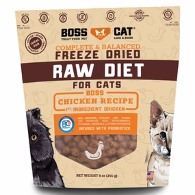 '40% OFF/BUNDLE DEAL (Exp 14Jul25)': Boss Cat Chicken Grain-Free Freeze-Dried Raw Cat Food 9oz pet health pet wellness pet pain relief pet probiotic pet calming