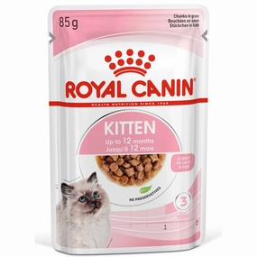 $9 OFF: Royal Canin Kitten GRAVY Pouch Cat Food 85g x12 cat snacks catnip treats healthy cat food cat reward treats low calorie cat food