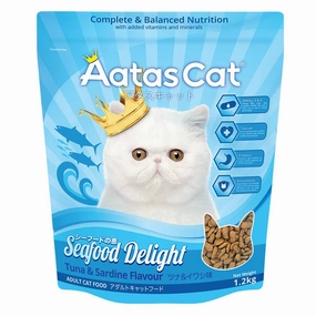 'BUNDLE DEAL': Aatas Cat Seafood Delight Adult Dry Cat Food (Tuna & Sardine Flavour) 1.2kg kitten food wet kitten food kitten milk kitten treats grain free kitten food