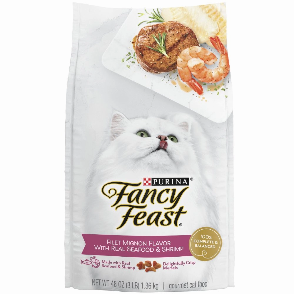 'BUNDLE DEAL': Fancy Feast Filet Mignon Flavor with Real Seafood & Shrimp Dry Cat Food cat general supplies cat toys cat grooming cat food cat litter