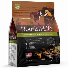 'BUNDLE DEAL': Nurture Pro Nourish Life Chicken Kitten & Adult Dry Cat Food pet health pet wellness pet pain relief pet probiotic pet calming