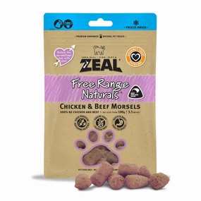 'BUNDLE DEAL': Zeal Free Range Naturals Chicken & Beef Morsels Cat Treats 100g cat snacks catnip treats healthy cat food cat reward treats low calorie cat food