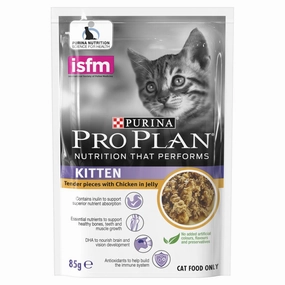 'Trial Special 50% OFF': Pro Plan Chicken In Jelly Kitten Pouch Cat Food 85gx1 dog travel bag car seat cover pet carrier for car training leash dog training whistle