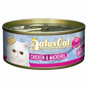 Aatas Cat Creamy Chicken & Mackerel In Gravy Canned Cat Food 80g dry cat food cat treats grain free cat food kitten treats cat dental treats