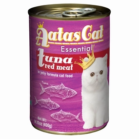 Aatas Cat Essential Tuna Red Meat in Jelly Canned Cat Food 400g cat food cans soft cat food high protein cat food natural cat food senior cat food