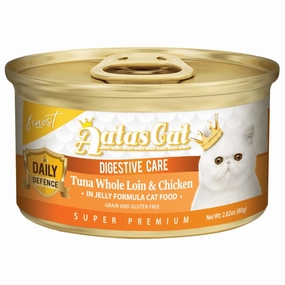 Aatas Cat Finest Daily Defence Digestive Care - Tuna Whole Loin & Chicken in Jelly Canned Cat Food 80g cat food cans soft cat food high protein cat food natural cat food senior cat food
