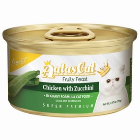 Aatas Cat Finest Fruity Feast Chicken With Zucchini Canned Cat Food 70g dry cat food cat treats grain free cat food kitten treats cat dental treats