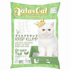 Aatas Cat Krisp Klump Paper Cat Litter Green Tea 7L kitten supplies kitten toys kitten food kitten litter box kitten bed