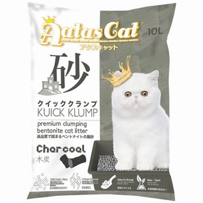 Aatas Cat Kuick Klump Bentonite Cat Litter Charcoal 10L kitten supplies kitten toys kitten food kitten litter box kitten bed