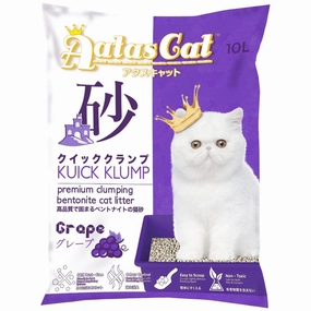 Aatas Cat Kuick Klump Bentonite Cat Litter Grape 10L kitten supplies kitten toys kitten food kitten litter box kitten bed