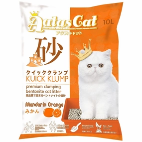 Aatas Cat Kuick Klump Bentonite Cat Litter Mandarin Orange 10L kitten supplies kitten toys kitten food kitten litter box kitten bed