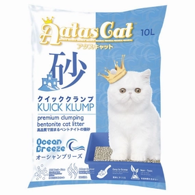 Aatas Cat Kuick Klump Bentonite Cat Litter Ocean Breeze 10L kitten supplies kitten toys kitten food kitten litter box kitten bed