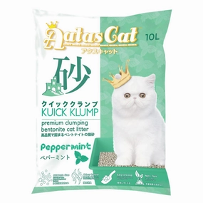 Aatas Cat Kuick Klump Bentonite Cat Litter Peppermint 10L kitten supplies kitten toys kitten food kitten litter box kitten bed