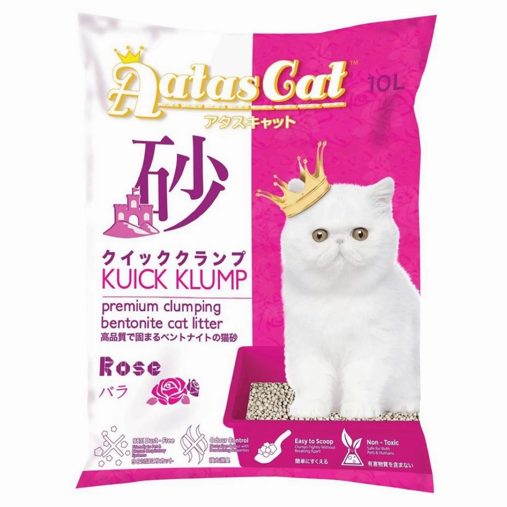 Aatas Cat Kuick Klump Bentonite Cat Litter Rose 10L kitten supplies kitten toys kitten food kitten litter box kitten bed