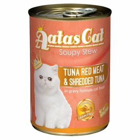 Aatas Cat Soupy Stew Tuna Red Meat With Shredded Tuna In Gravy Grain-Free Adult Canned Cat Food 400g cat food cans soft cat food high protein cat food natural cat food senior cat food