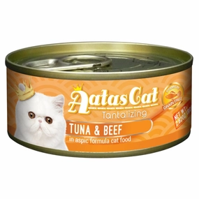 Aatas Cat Tantalizing Tuna & Beef in Aspic Canned Cat Food 80g cat food cans soft cat food high protein cat food natural cat food senior cat food