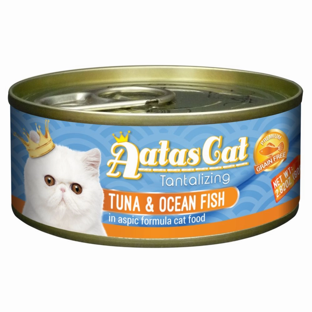 Aatas Cat Tantalizing Tuna & Ocean Fish In Aspic Canned Cat Food 80g dry cat food cat treats grain free cat food kitten treats cat dental treats
