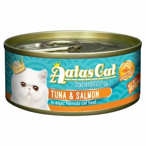 Aatas Cat Tantalizing Tuna & Salmon in Aspic Canned Cat Food 80g cat food cans soft cat food high protein cat food natural cat food senior cat food