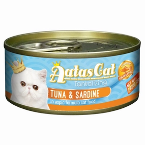 Aatas Cat Tantalizing Tuna & Sardine In Aspic Canned Cat Food 80g cat food cans soft cat food high protein cat food natural cat food senior cat food