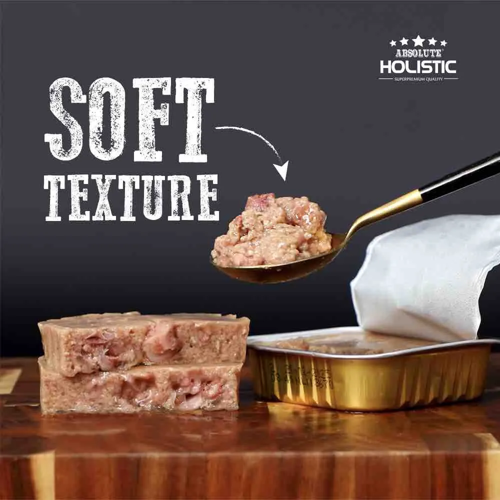 Absolute Holistic Duck Complete & Balanced Meaty Loaf Wet Tray Dog Food 100g