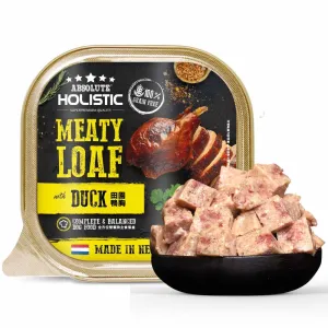 Absolute Holistic Duck Complete & Balanced Meaty Loaf Wet Tray Dog Food 100g dog toys interactive dog toy plush dog toy dog rope toy squeaky toy