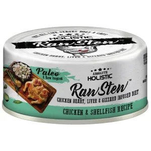 Absolute Holistic Raw Stew Chicken & Shellfish Grain-Free Canned Cat & Dog Food 80g (Exp 26Mar25) canned dog food wet dog food grain free dog food dog food with gravy beef dog food