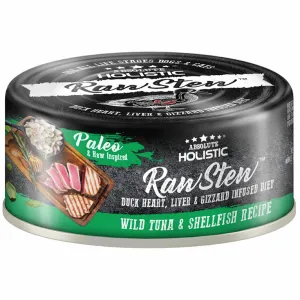 Absolute Holistic Raw Stew Wild Tuna & Shellfish Grain-Free Canned Cat & Dog Food 80g canned dog food wet dog food grain free dog food dog food with gravy beef dog food