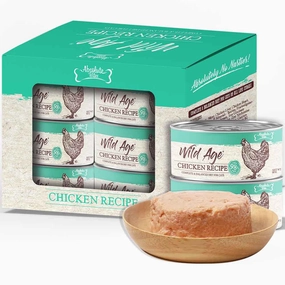Absolute Bites Wild Age Chicken Complete & Balanced Diet Canned Cat Food 80g - Box of 6 cat snacks catnip treats healthy cat food cat reward treats low calorie cat food