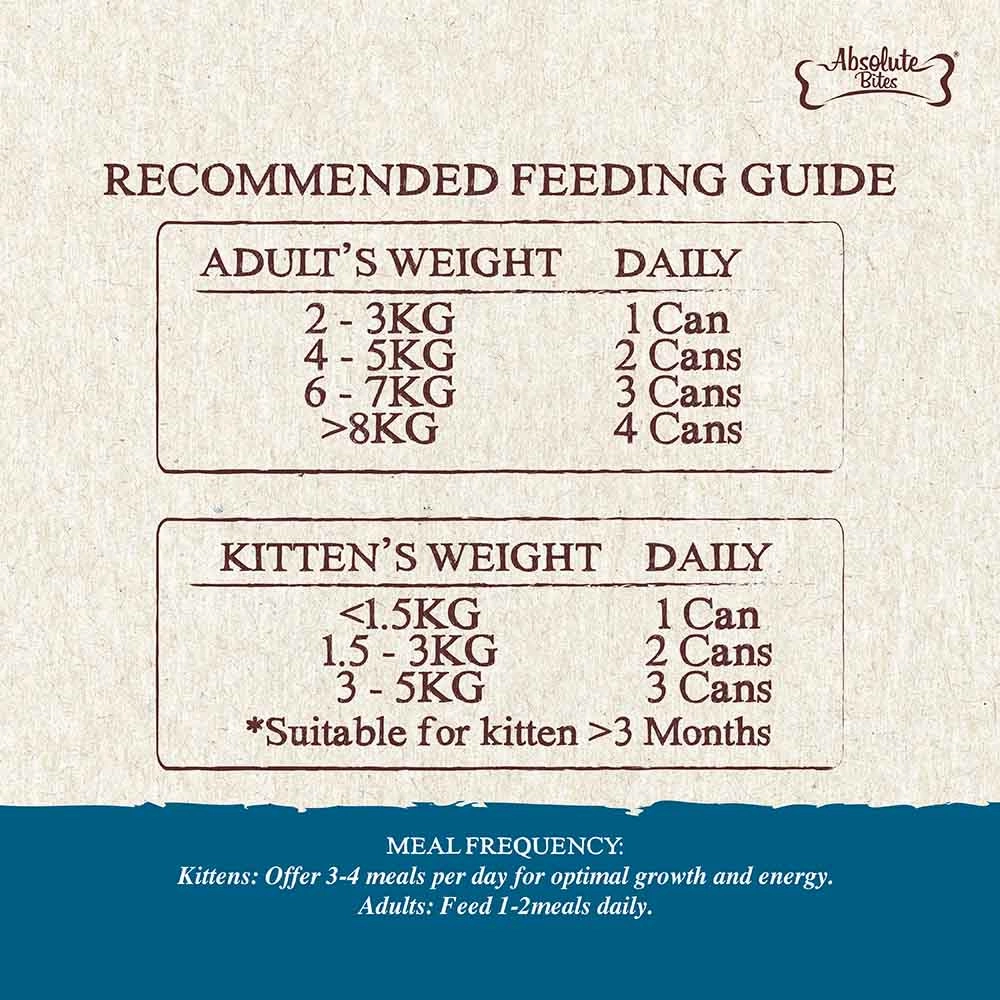 Absolute Bites Wild Age Chicken Complete & Balanced Diet Canned Cat Food 80g - Box of 6