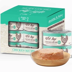 Absolute Bites Wild Age Chicken Complete & Balanced Diet Canned Cat Food 80g - Box of 6 canned cat food wet cat food grain free cat food cat stew cat food pouch