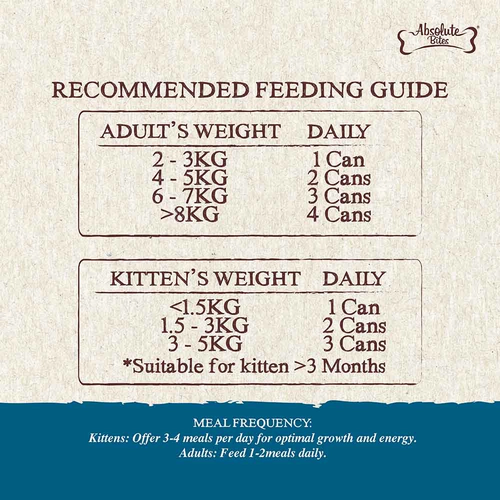 Absolute Bites Wild Age Chicken Complete & Balanced Diet Canned Cat Food 80g - Box of 6