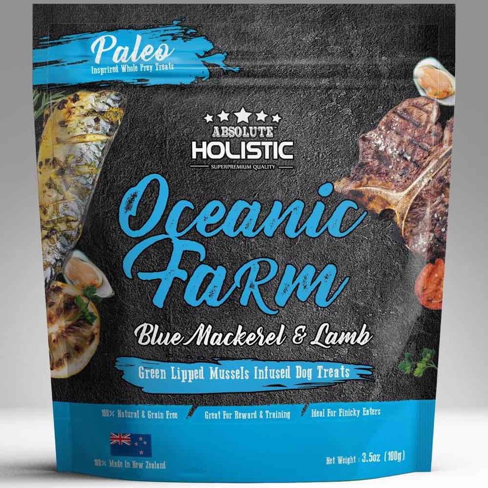 Absolute Holistic Air Dried Oceanic Farm Blue Mackerel & Lamb Dog Treats 100g fly trap horse fly spray poultry fly control fly repellent farm fly solution