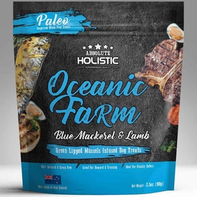 Absolute Holistic Air Dried Oceanic Farm Blue Mackerel & Lamb Dog Treats 100g fly trap horse fly spray poultry fly control fly repellent farm fly solution