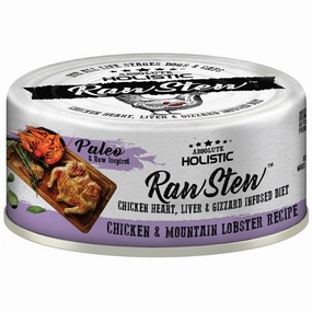 Absolute Holistic Raw Stew Chicken & Mountain Lobster Grain-Free Canned Cat & Dog Food 80g dry cat food cat treats grain free cat food kitten treats cat dental treats