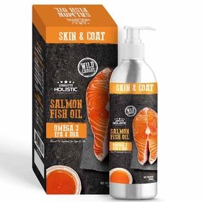 Absolute Holistic Wild Salmon Fish Oil Natural Pet Supplement for Cats & Dogs 250ml sheep medicine goat wormer cattle supplement livestock vitamins farm animal health